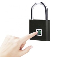 Security Fingerprint Padlock Ip65 Waterproof Smart Digital Zinc Alloy Fingerprint Lock Keyless Intelligent Door Lock For Bag